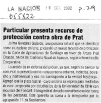 Particular presenta recurso de protección contra obra de Prat.  [artículo]