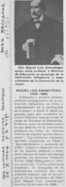 Miguel Luis Amunátegui.