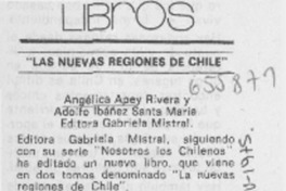 "Las Nuevas regiones de Chile".