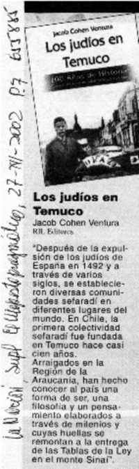Los Judíos en Temuco.  [artículo]