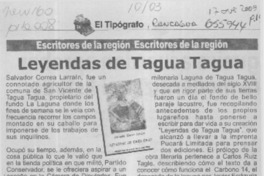 Leyendas de Tagua Tagua.  [artículo]