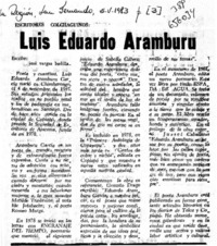 Luis Eduardo Aramburú  [artículo] José Vargas Badilla.