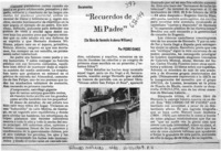 "Recuerdos de mi padre"  [artículo] Pedro Olmos.