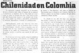 Chilenidad en Colombia  [artículo] Gonzalo Orrego.
