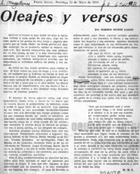 Oleajes y versos  [artículo] Marino Muñoz Lagos.