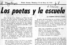 Los poetas y la escuela  [artículo] Marino Muñoz Lagos.