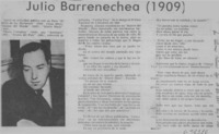 Julio Barrenechea (1909).  [artículo]