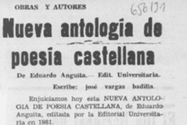 Nueva antología de poesía castellana
