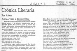Soffia, Prado y Barrenechea.  [artículo] Alone.