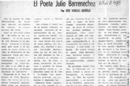 El poeta Julio Barrenechea.  [artículo] José Vargas Badilla.
