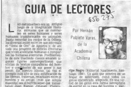 Guía de lectores  [artículo] Hernán Poblete Varas.