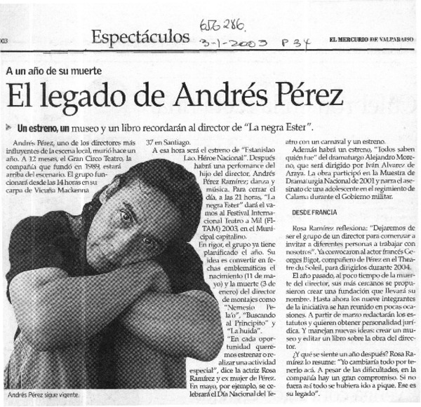 El legado de Andrés Pérez.  [artículo]