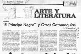 "El príncipe negro" y otras gatomaquías  [artículo] Fidel Araneda Bravo.