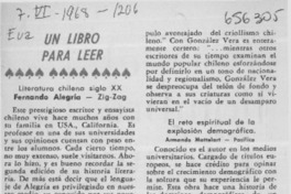 Literatura chilena siglo XX  [artículo] Ignacio Vicuña L.