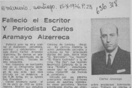 Falleció el escritor y periodista Carlos Aramayo Alzérreca.  [artículo]