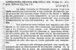 Literatura Chilena del siglo XX  [artículo]