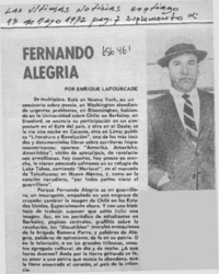 Fernando Alegría  [artículo] Enrique Lafourcade