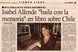 Isabel Allende "baila con la memoria" en libro sobre Chile.