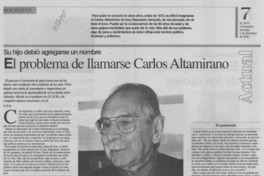 El problema de llamarse Carlos Altamirano