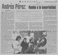 Andrés Pérez : rumbo a la inortalidad