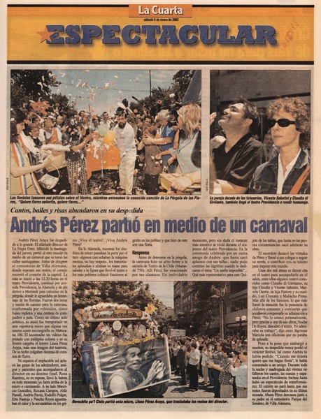 Andrés Pérez partió en medio de un carnaval.