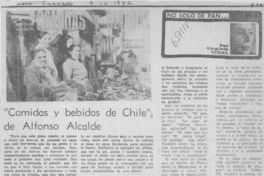 "Comidas y bebidas de Chile", de Alfonso Alcalde