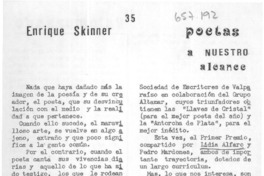 Poetas a nuestro alcance  [artículo] Enrique Skinner.