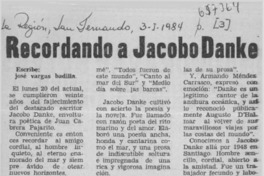 Recordando a Jacobo Danke  [artículo] José Vargas Badilla.