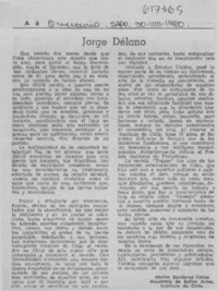 Jorge Délano  [artículo] Héctor Banderas Cañas.