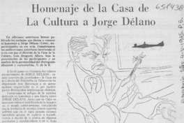 Homenaje de la casa de la cultura a Jorge Délano