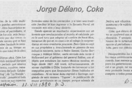 Jorge Délano, Coke