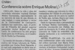 Conferencia sobre Enrique Molina.  [artículo]