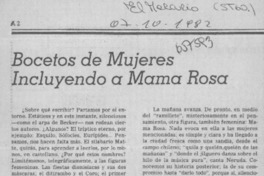Bocetos de mujeres invluyendo a Mama Rosa.  [artículo] Manuel Montt B.