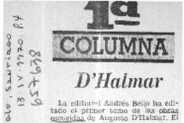 D'Halmar  [artículo] Simón Blanco.