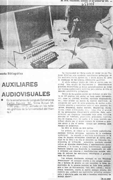 Auxiliares audiovisuales  [artículo] F. J. Cid.