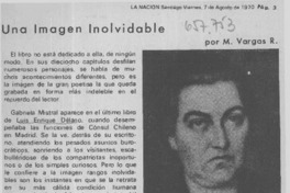 Una imagen inolvidable  [artículo] M. Vargas R.