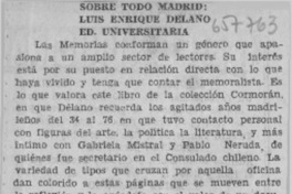 Sobre todo Madrid  [artículo] Floridor Pérez.