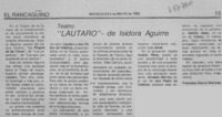 "Lautaro" de Isidora Aguirre  [artículo] Francisco García Martínez.