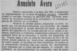 Anacleto Avaro.  [artículo]