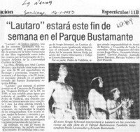 "Lautaro" estará este fin de semana en el Parque Bustamante.  [artículo]