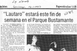 "Lautaro" estará este fin de semana en el Parque Bustamante.  [artículo]
