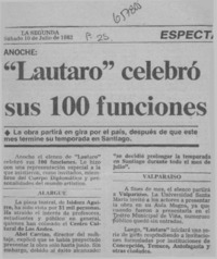 "Lautaro" celebró sus 100 funciones.  [artículo]