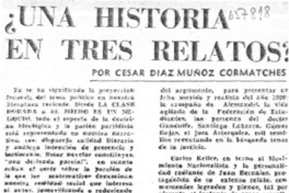 Una historia en tres relatos?  [artículo] César Díaz-Muñoz Cormatches.