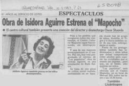 Obra de Isidora Aguirre estrena el "Mapocho".