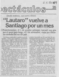 "Lautaro" vuelve a Santiago por un mes.