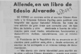 Allende, en un libro de Edesio Alvarado.  [artículo]