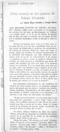 Chile austral en los cuentos de Edesio Alvarado  [artículo] María Elena Morales y Sergio Bueno.