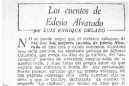 Los Mejores cuentos de Edesio Alvarado  [artículo] Luis Enrique Délano.