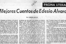 Los mejores cuentos de Edesio Alvarado  [artículo] Carlos Rauld.