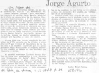 Un libro de Jorge Agurto  [artículo] Carlos René Correa.